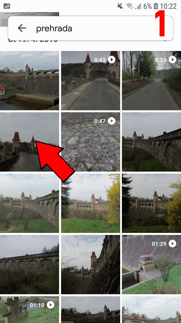 1) otevřete si galerii ve svém telefonu a vyberte fotku, kterou byste rádi publikovali