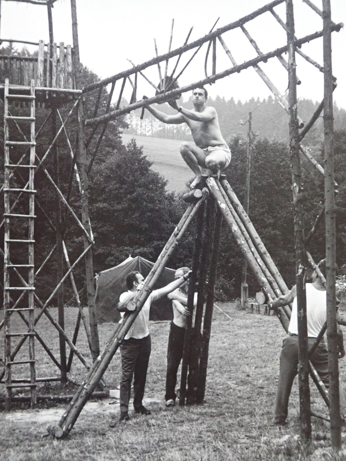 Tábor v Běluni v roce 1969.